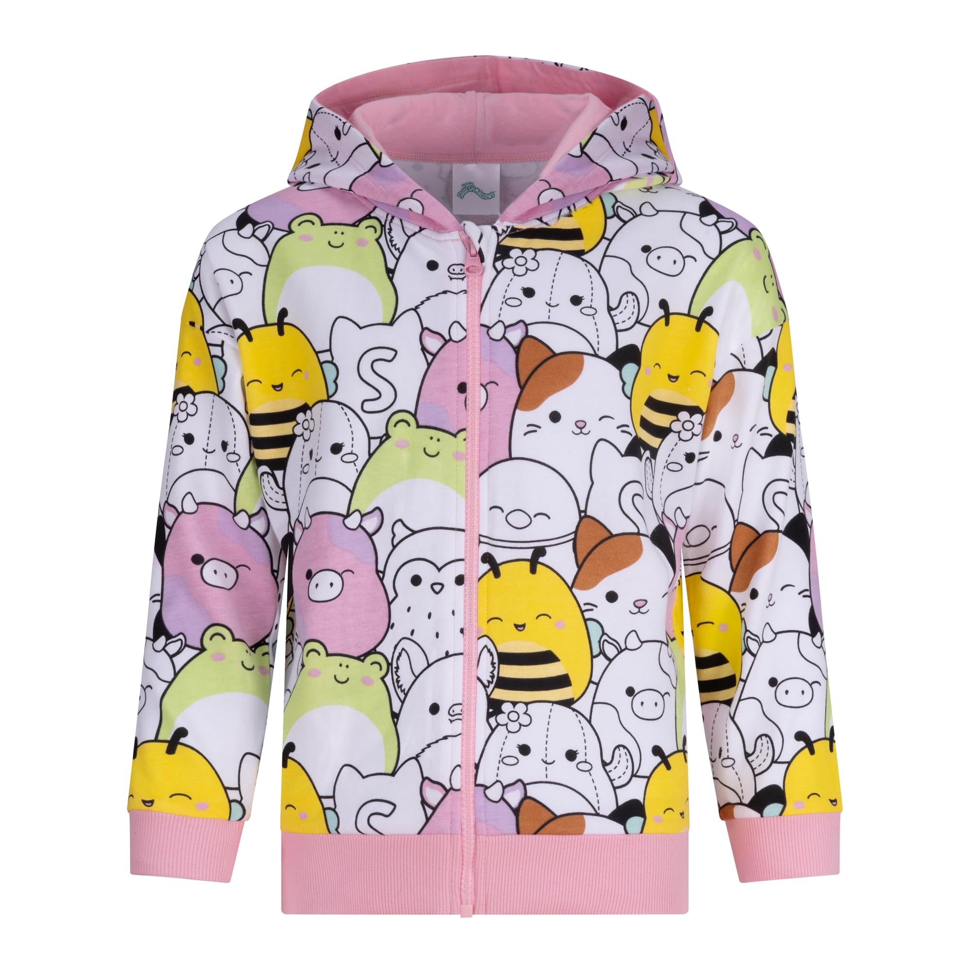 Squishmallows Zip through Hoodie for children, 5-6 Years: 116cm, Pink