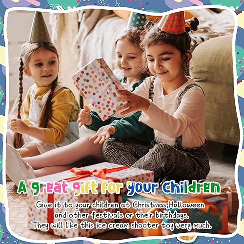 Miniatura 7 de 72 piezas de juguete de disparos de helado, juguete de bola de helado de 4 pulgadas, recuerdos de fiesta de helado, mini juguete de cono de helado,