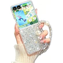 WATACHE for Samsung Galaxy Z flip 8 Case Glitter with Sparkly Strip