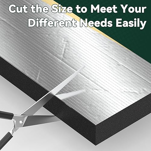 Miniatura 5 de Flehomo 4 paneles de espuma de aislamiento de aire acondicionado de ventana, kit de paneles aislados de CA de 17 x 9 x 1 pulgadas, con tira de