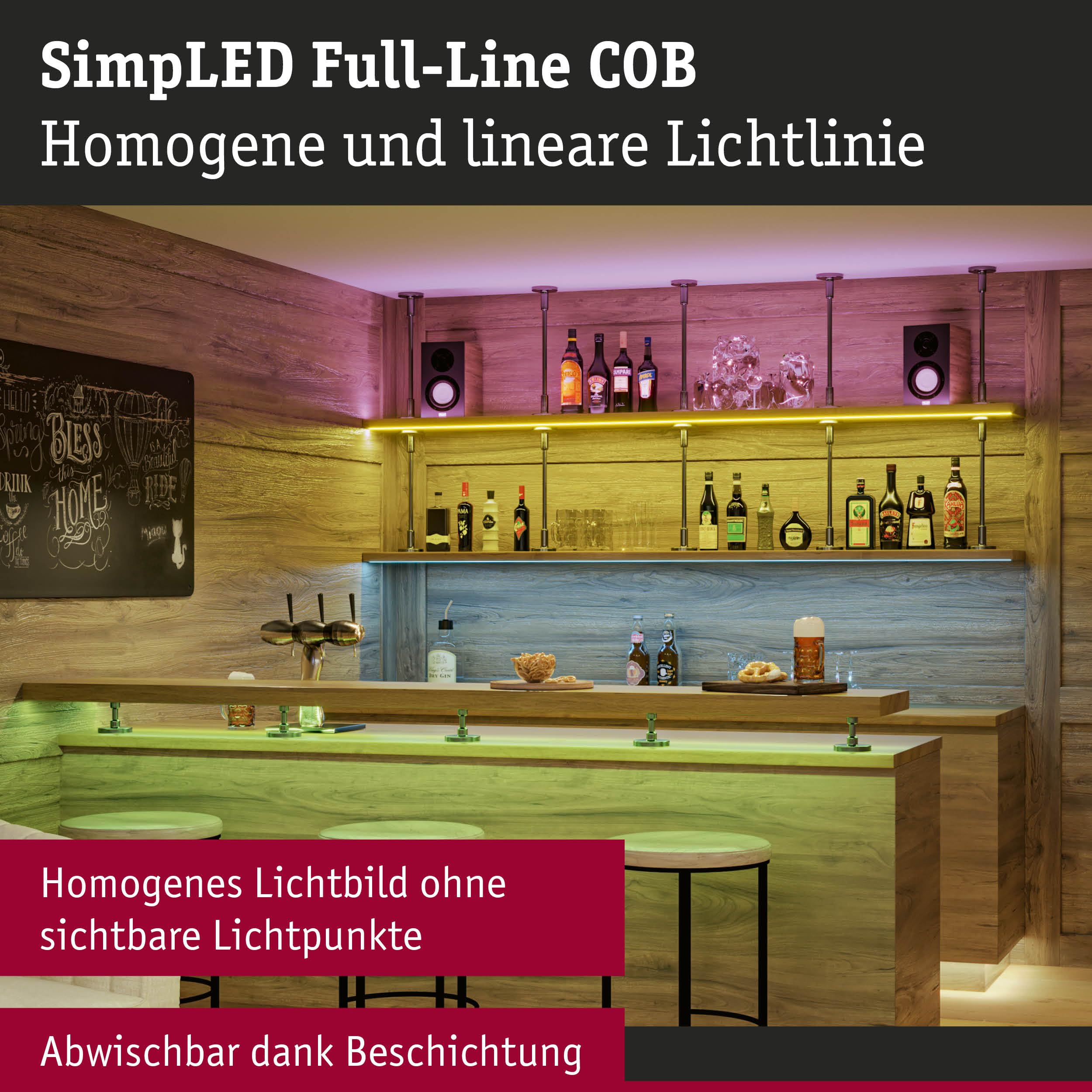 Paulmann SimpLED LED Strip Full-Line COB Komplettset 7,5m 19,5W 140lm/m 840 LEDs/m RGB 24VA 79570