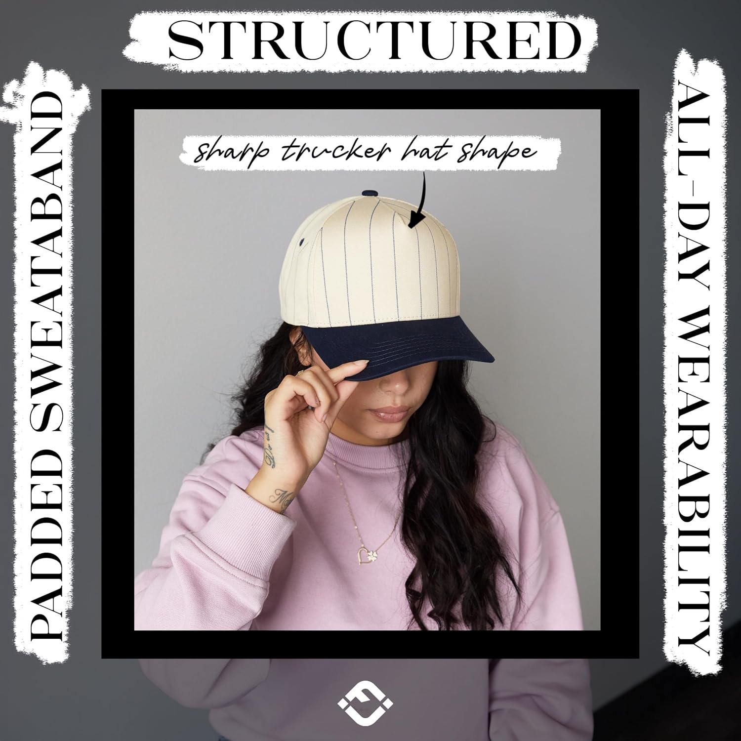 Funky Junque Blank Two Tone Snapback Trucker Hat, Vintage Canvas Adjustable Baseball Cap for Men & Women
