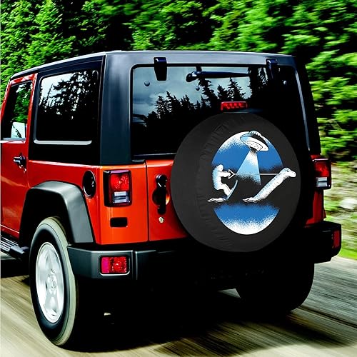 Miniatura 6 de Fundas de neumáticos de repuesto para remolques, divertidos neumáticos de esquí acuático de pie grande para automóviles, resistentes a la