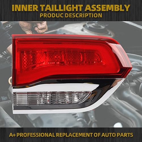 Miniatura 2 de Dasbecan Conjunto de luz trasera interior del lado del conductor izquierdo compatible con Jeep Grand Cherokee LaredoLimitedOverlandSummit 2014-2021