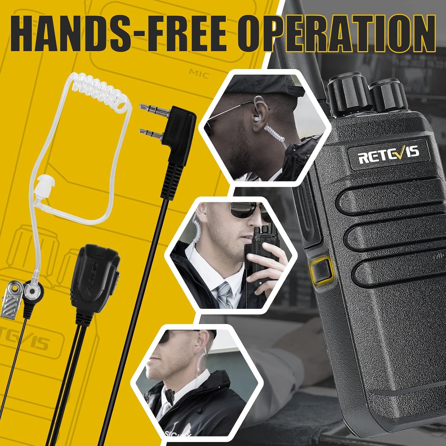 Retevis RT40 PMR446 Walkie Talkie, Lizenzfrei Funkgerät Lange Reichweite | DMR Funkgerät, Geräuschunterdrückung Funkgerät, 2000 mAh Walkie Talkie für Sicherheit, Schule(Schwarz, 2 PCS)