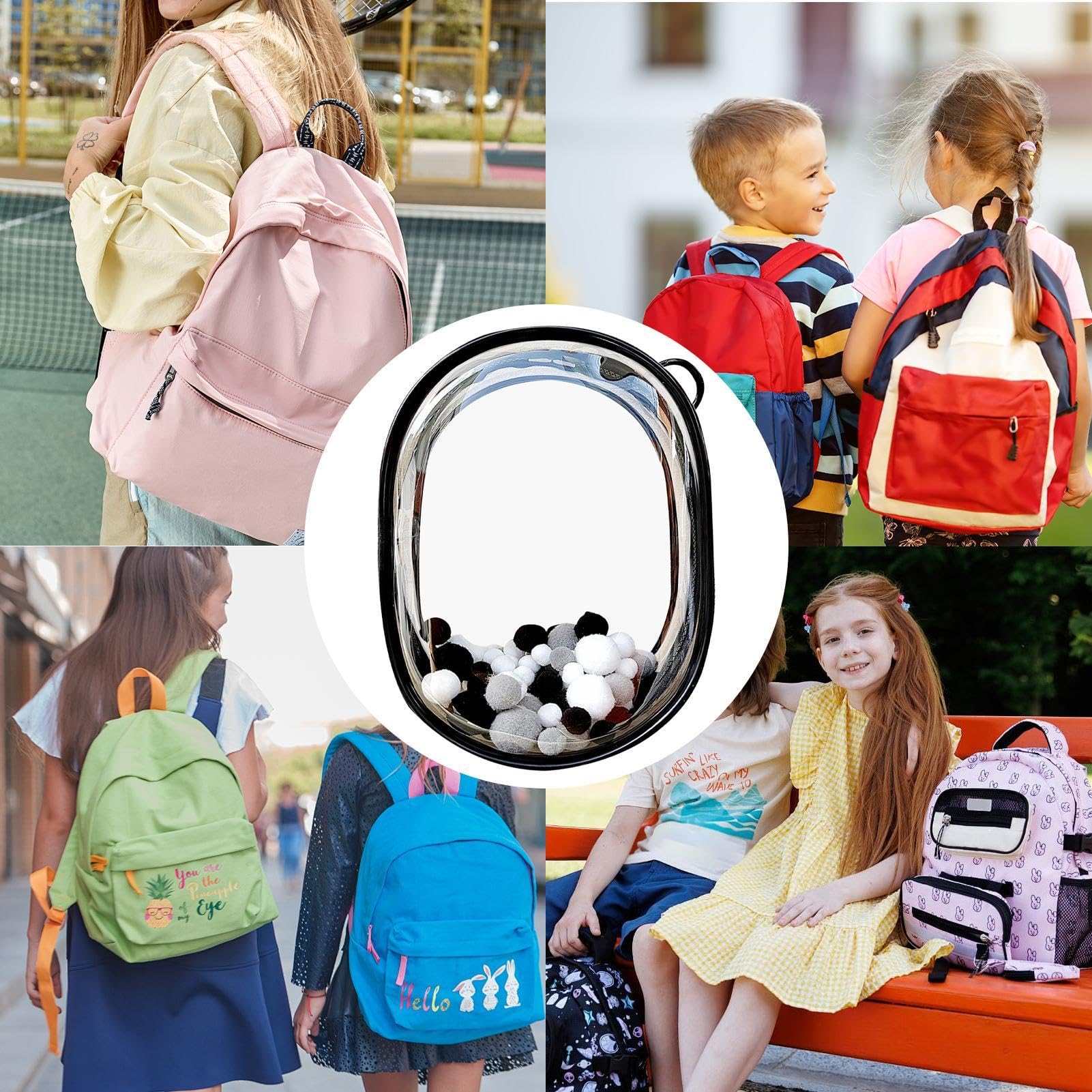 Borsa Di Presentazione Con Personaggi Trasparenti Con Portachiavi