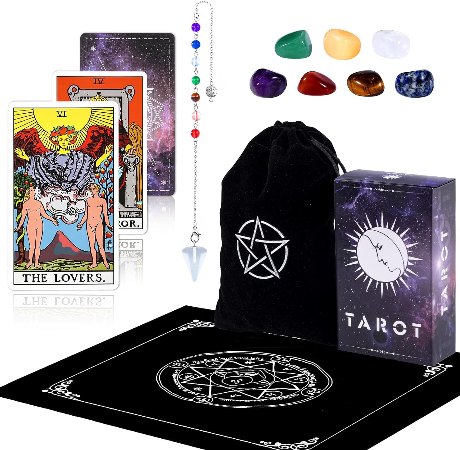 Joyoldelf Tarot Cards, Classic Tarot Cards and Book for Beginners Set