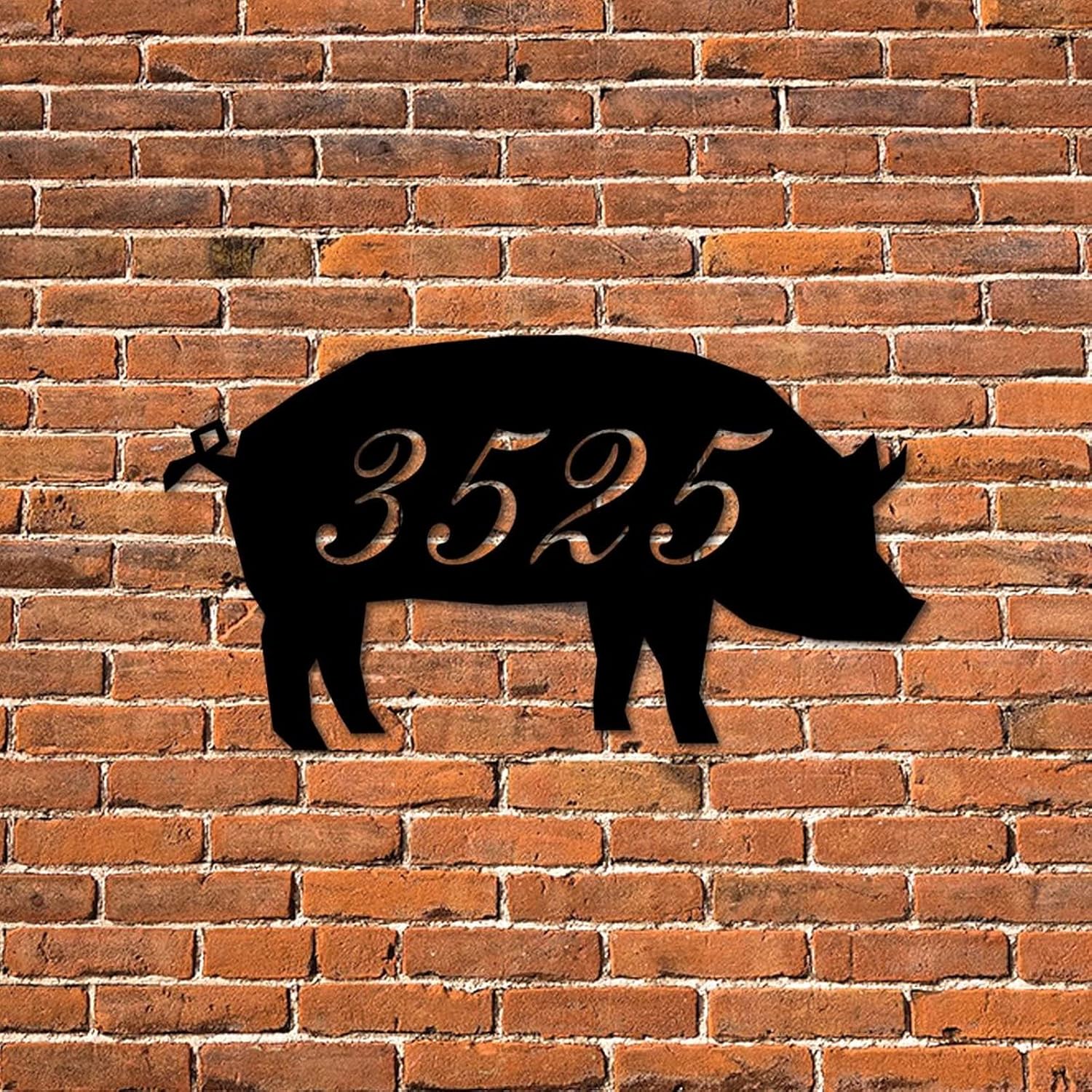 Address Sign Customized House Number Sign Wall Mounted Sign Outside Decorations Aluminum Retro for House, Street, Door 3D Waterproof Gift for New House 24Inch Black