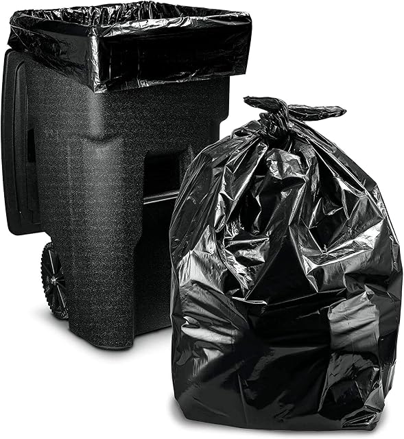 Wirestar Hub 100 Wheelie Bin Liners  240 Litre Heavy Duty Black Bin Bags  140 Gauge, 35 Micron  Super Strong Refuse Sacks of Size (76 x 116 x 137cm / 30 x 46 x 54 inch)