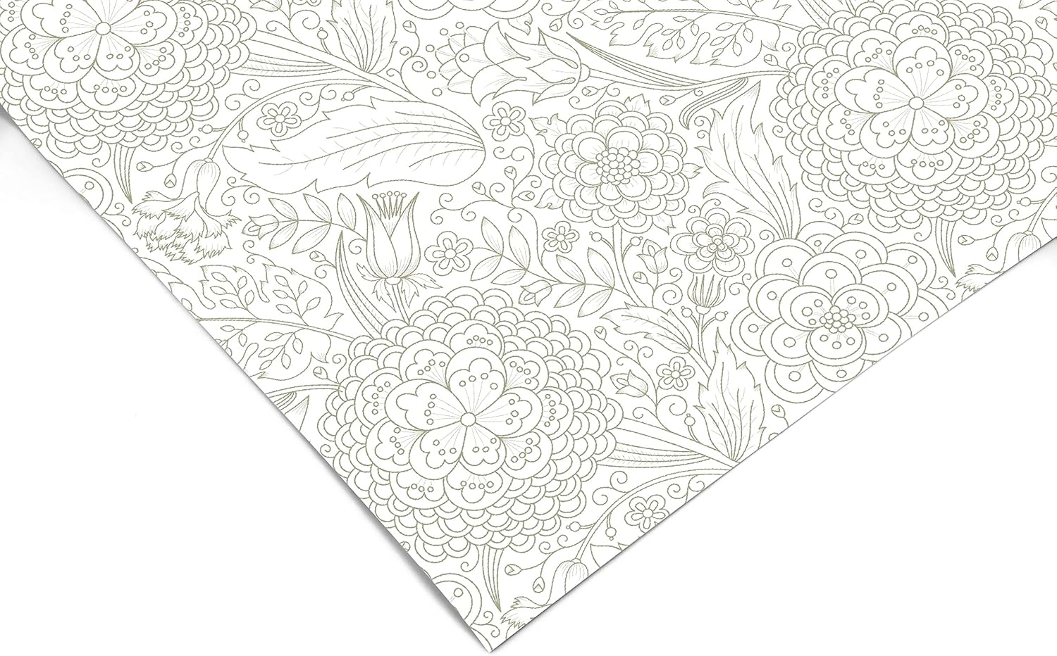 Contact Paper Elegant Floral Cream Shelf Liner Drawer