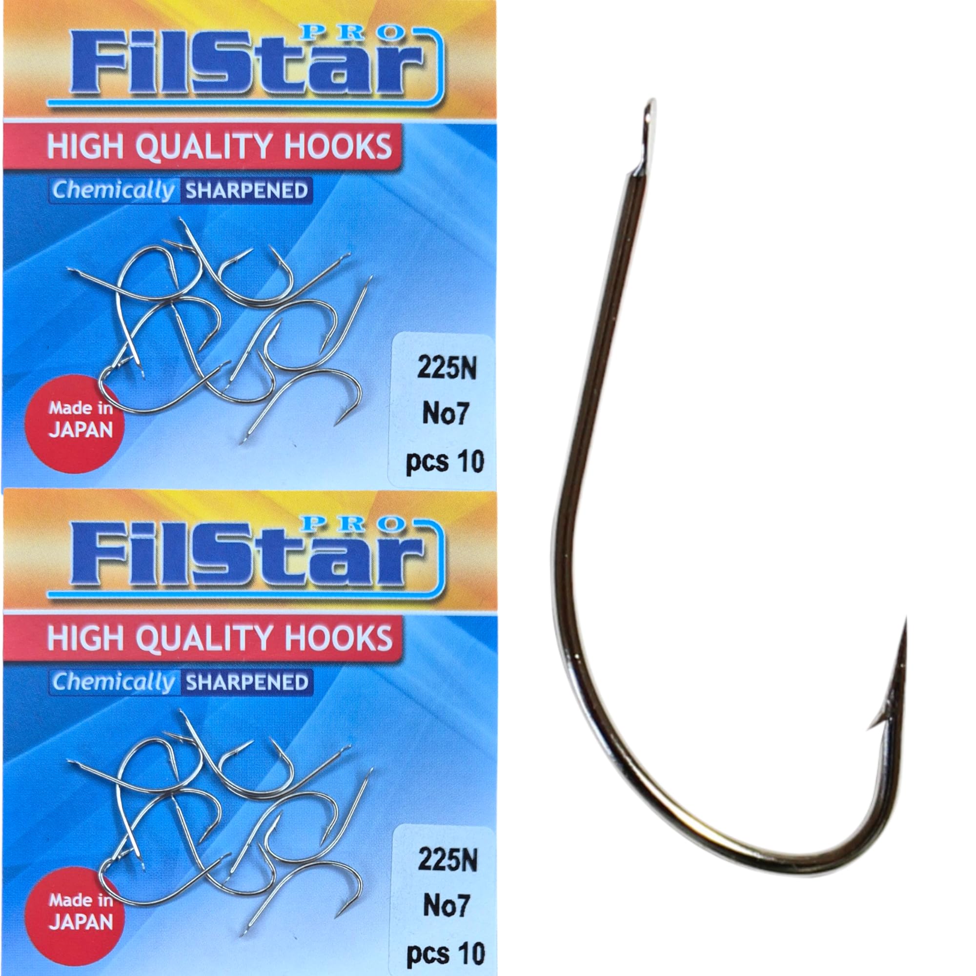 PRO FILSTAR 20 Pieces Fishing Hook Set N7, Carp Fishing Hooks, Carp Fishing Accessories, Barbed Carp Hooks