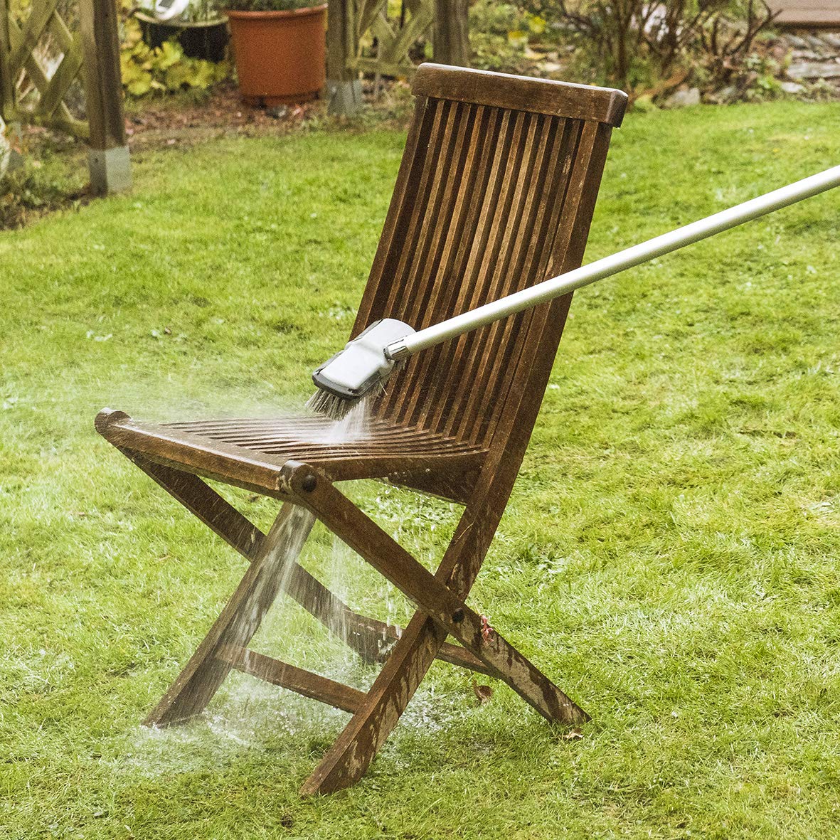 Balai de Lavage - Poignée télescopique jusqu'à 160 cm - Pression de Fonctionnement 6 Bar - Convient pour système d'emboîtement de 12,7 mm (1/2") - Balai à Eau/Brosse de Lavage/Brosse de