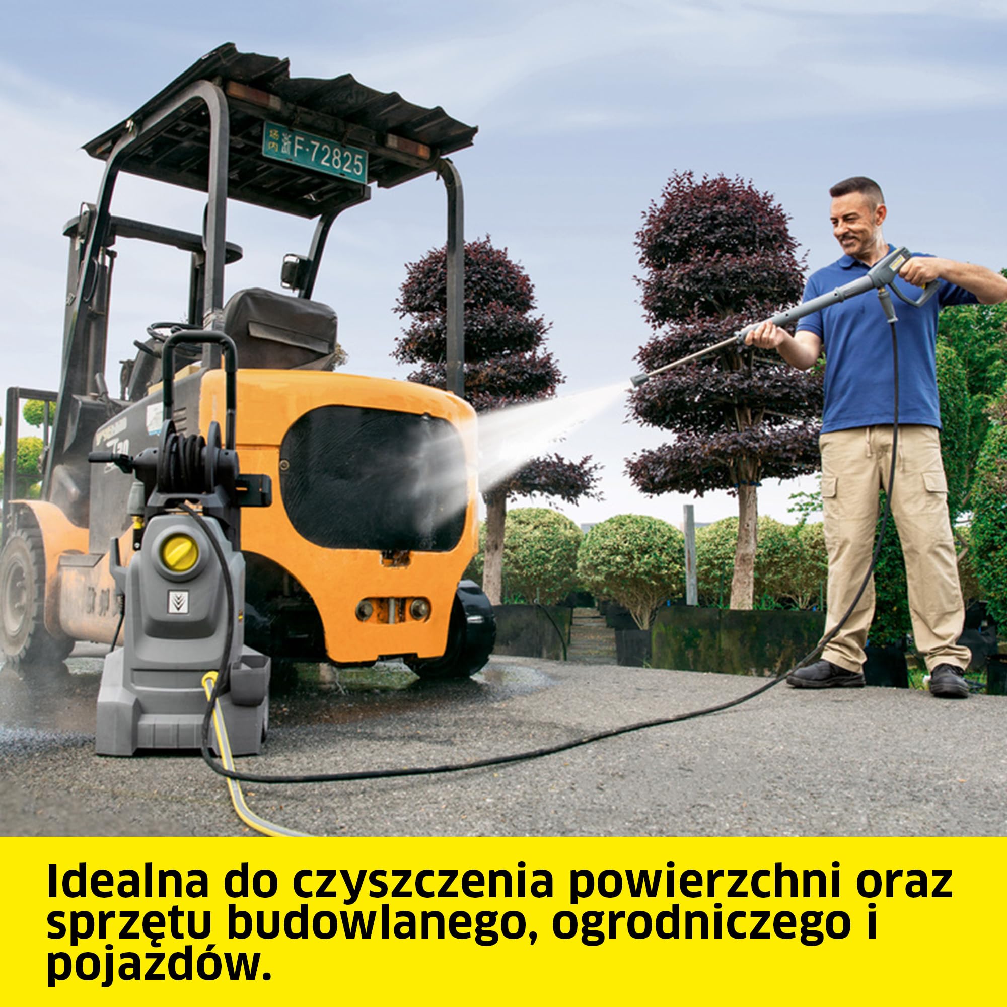 Kärcher myjka ciśnieniowa HD 5/11 EX Plus Classic, ciśnienie robocze: 110 bar, wydajność: 500 l/h, waga: 21 kg, wąż: 8 m, lanca, pistolet ciśnieniowy, dysza rotacyjna, bęben na wąż