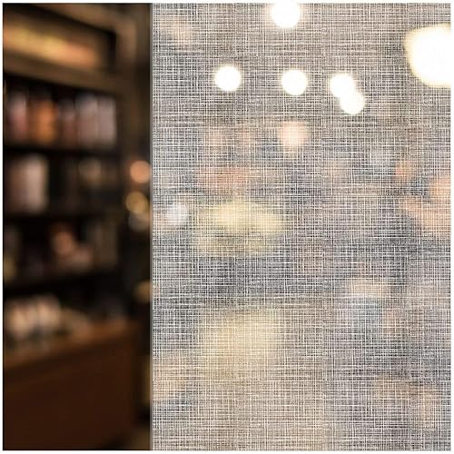 Miniatura 1 de BDF 4WHN - Película decorativa para ventana, red blanca (48 pulgadas x 50 pies)