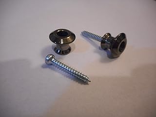 Dunlop Buttons and Screws (2) For Dual Design Strap Locks - BLACK NICKEL