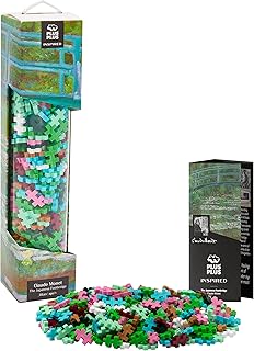 PLUS PLUS - Inspired - Monet, The Japanese Footbridge - 350 Pieces - Open-Ended, Art Construction Building Toy, Interlocking Mini Puzzle Blocks