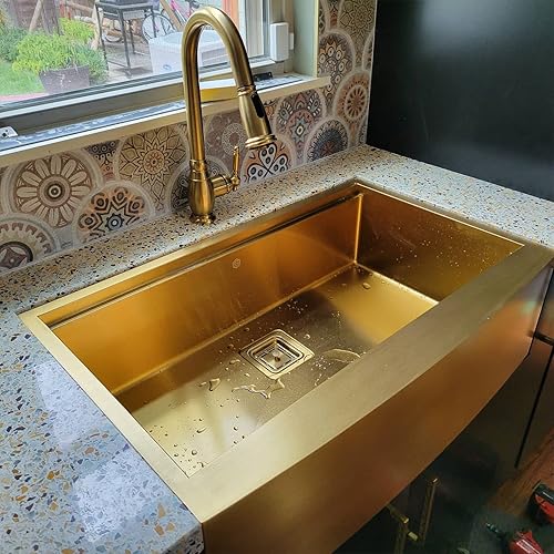 Miniatura 10 de Strictly Sinks - Fregadero de cocina de acero inoxidable de 33 pulgadas para montar debajo de la parte inferior del delantal, fregadero de cocina de