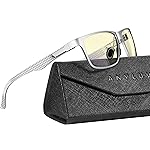 ANYLUV Blue Light Blocking Glasses Men Computer Gaming Glasses Lightweight Al-Mg Metal Anti Eyestrain Eye Protection