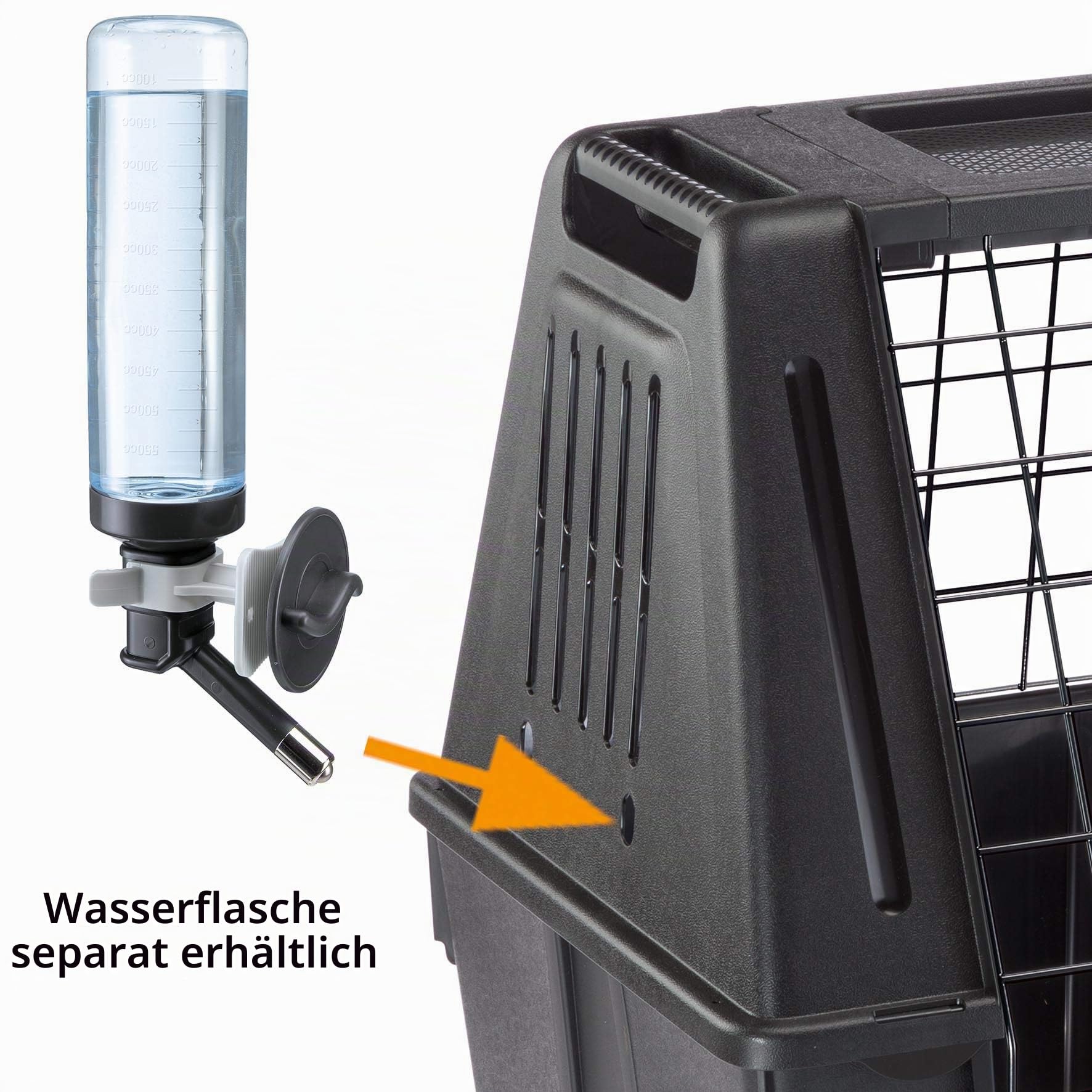 Ferplast Atlas Fahrzeug SUV Hundekäfig, montierte Autohundebox misst 32 L x 20 B x 24 H & ist ideal für kleine bis mittelgroße Hunderassen, schwarz