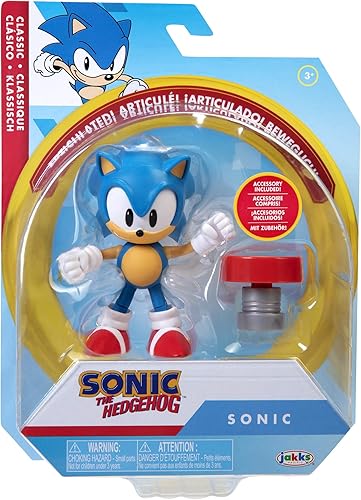 Miniatura 6 de Sonic 4"- Classic Sonic w/Spring- Wave 4 (en línea) articulado