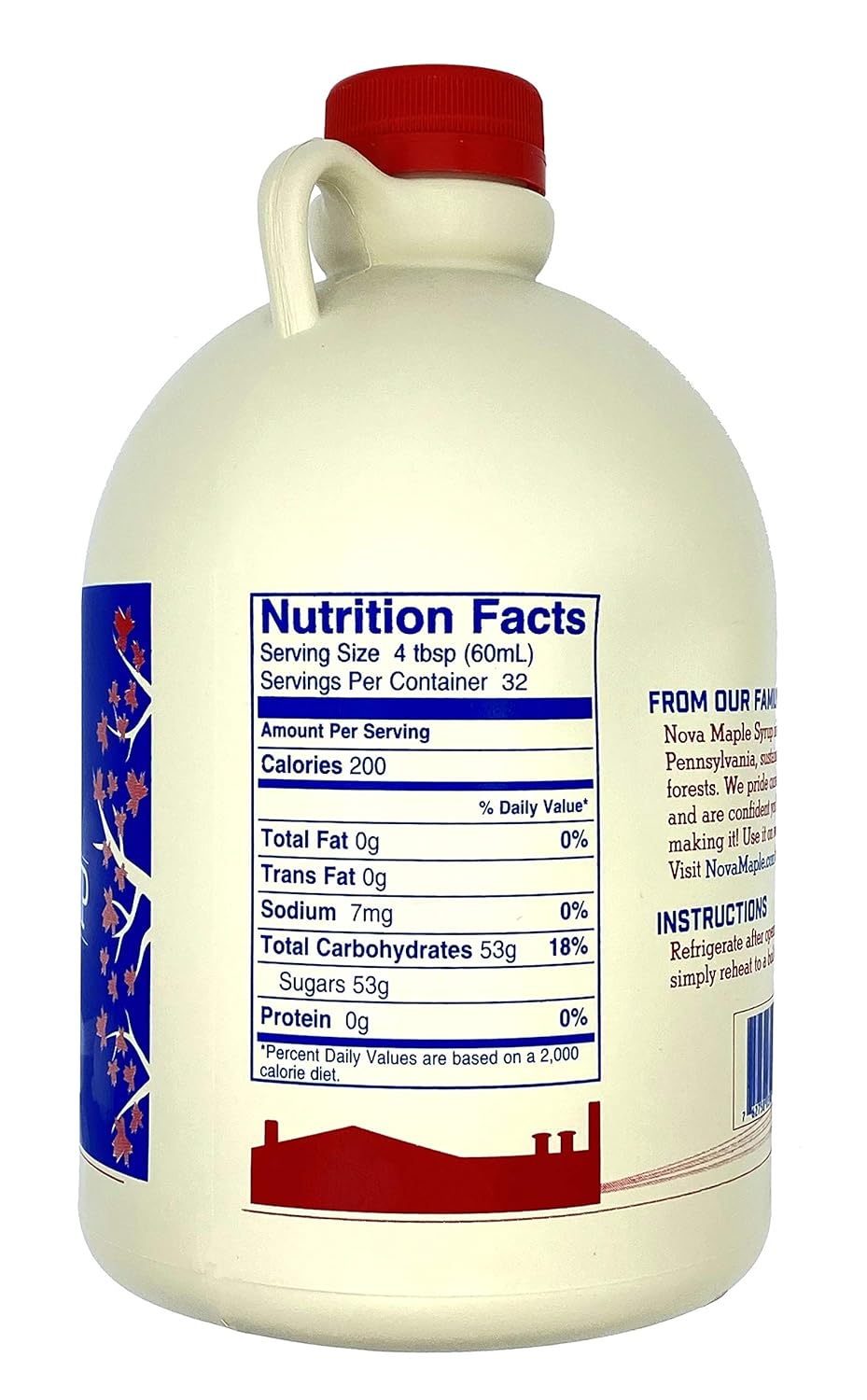 Nova Maple Syrup - Pure Grade-A Maple Syrup (Half Gallon)