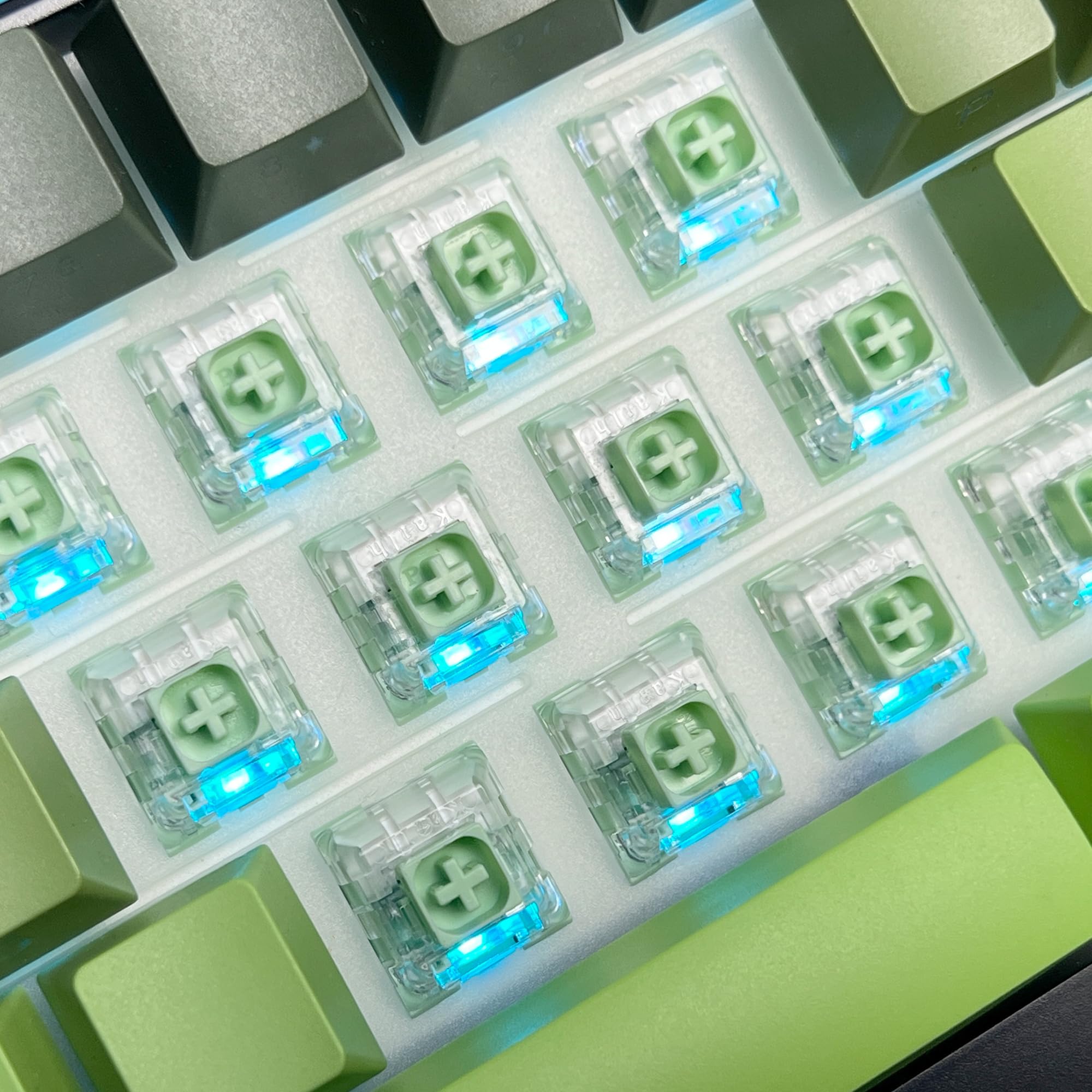 Kailh Box Lot de 45 commutateurs de clavier mécanique MX en bambou, 3 broches, 55 gf, pour clavier mécanique MX