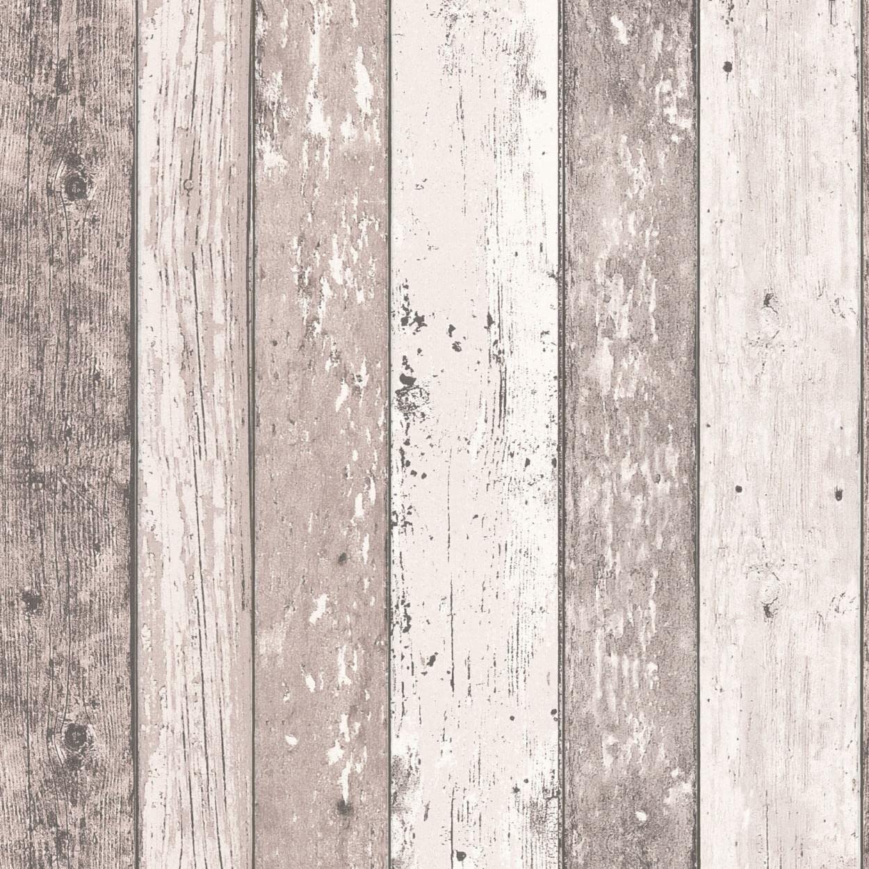 YöL Full Roll Wood Effect Panels Blush Wallpaper Pink Rustic Modern Contemporary