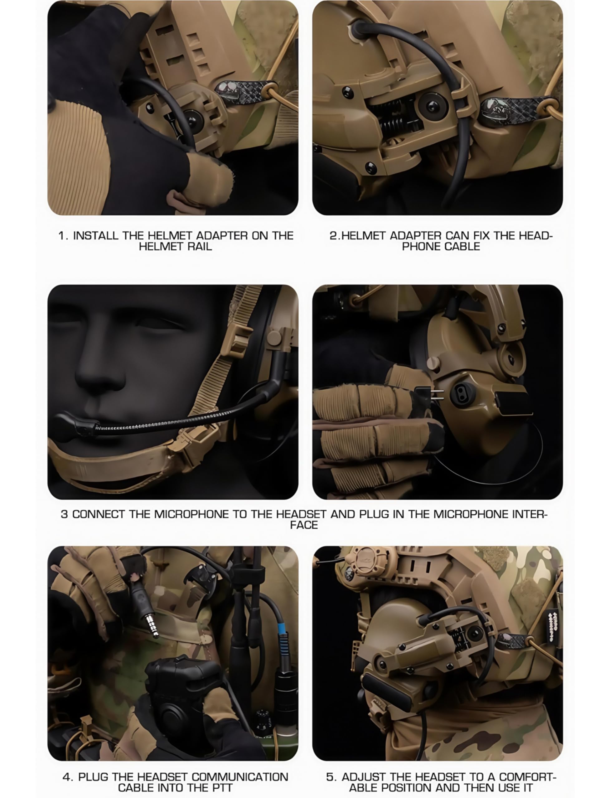 ACEXIER C5 Taktische Kopfhörer Helm (Keine Geräuschunterdrückung) Kommunikationsausrüstung Headset Outdoor Silikon Ohrenschützer