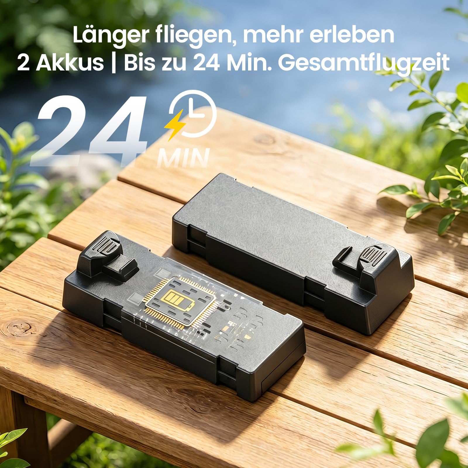 DEERC Drohne mit Kamera 1080P, faltbarer Quadrocopter für Jugendliche und Anfänger, 4,3-Zoll-HD-Bildschirm-Fernsteuerung, bürstenloser Motor, Hindernisvermeidung, 2 Akkus, Tragetasche inklusive