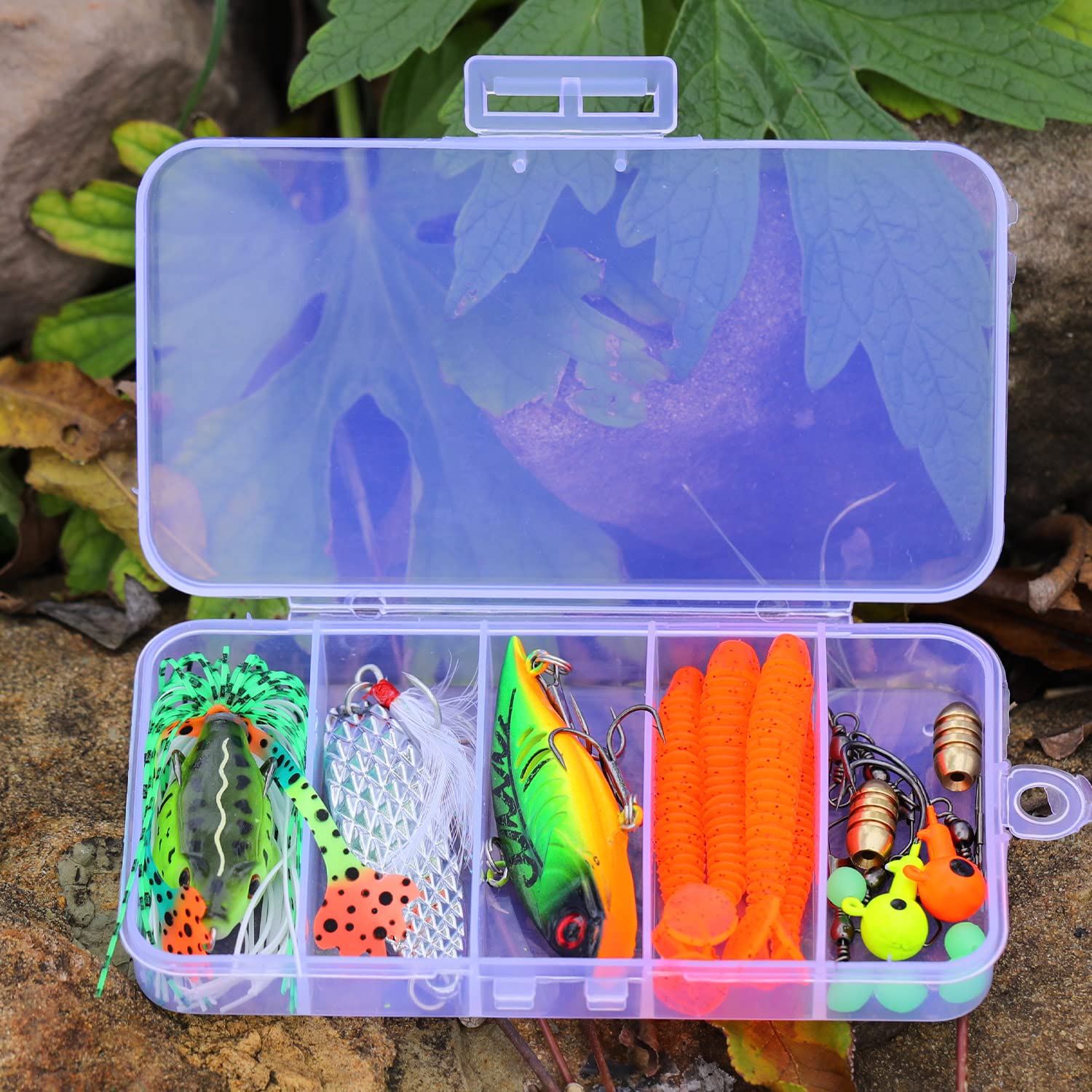 Sougayilang Fishing Accessories Set - Fishing Lures, Swivels, Sinkers & Hooks - Type 1 4