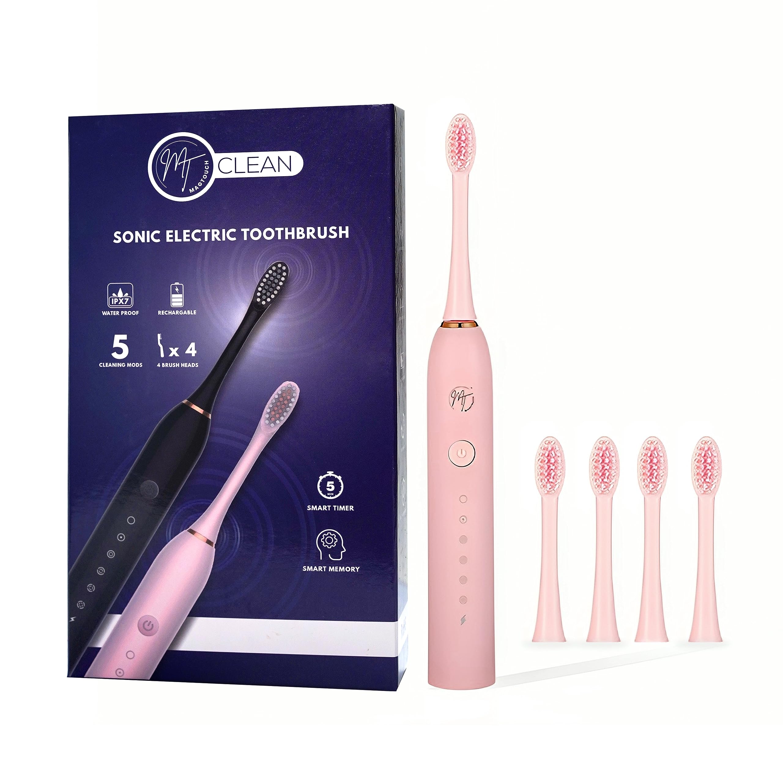 See full amazon price history chart for MAGTOUCH Rechargeable Sonic Electric Toothbrush | 6 Operational Modes | 42000 Vibrations per Minute | 4 Brush Heads | Recharge Cable | IpX 7 Waterproof for Adults & Kids(Pink) MAGTOUCH Rechargeable Sonic Electric Toothbrush | 6 Operational Modes | 42000 Vibrations per Minute | 4 Brush Heads | Recharge Cable | IpX 7 Waterproof for Adults & Kids(Pink) (B0CG1NFNMD) Amazon Price History, Amazon Price Tracker