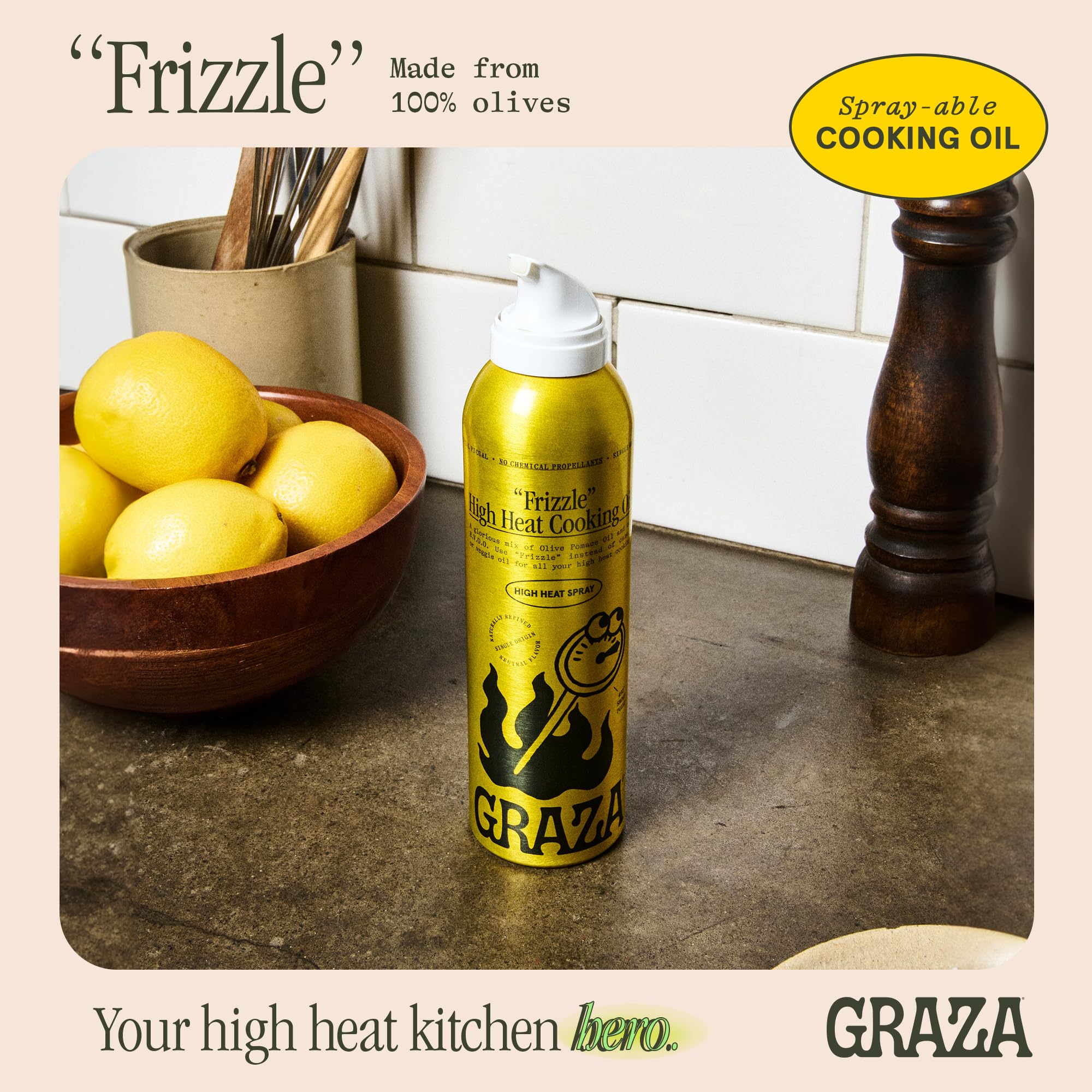 Amazon.com : Graza Frizzle High Heat Cooking Oil Spray - High