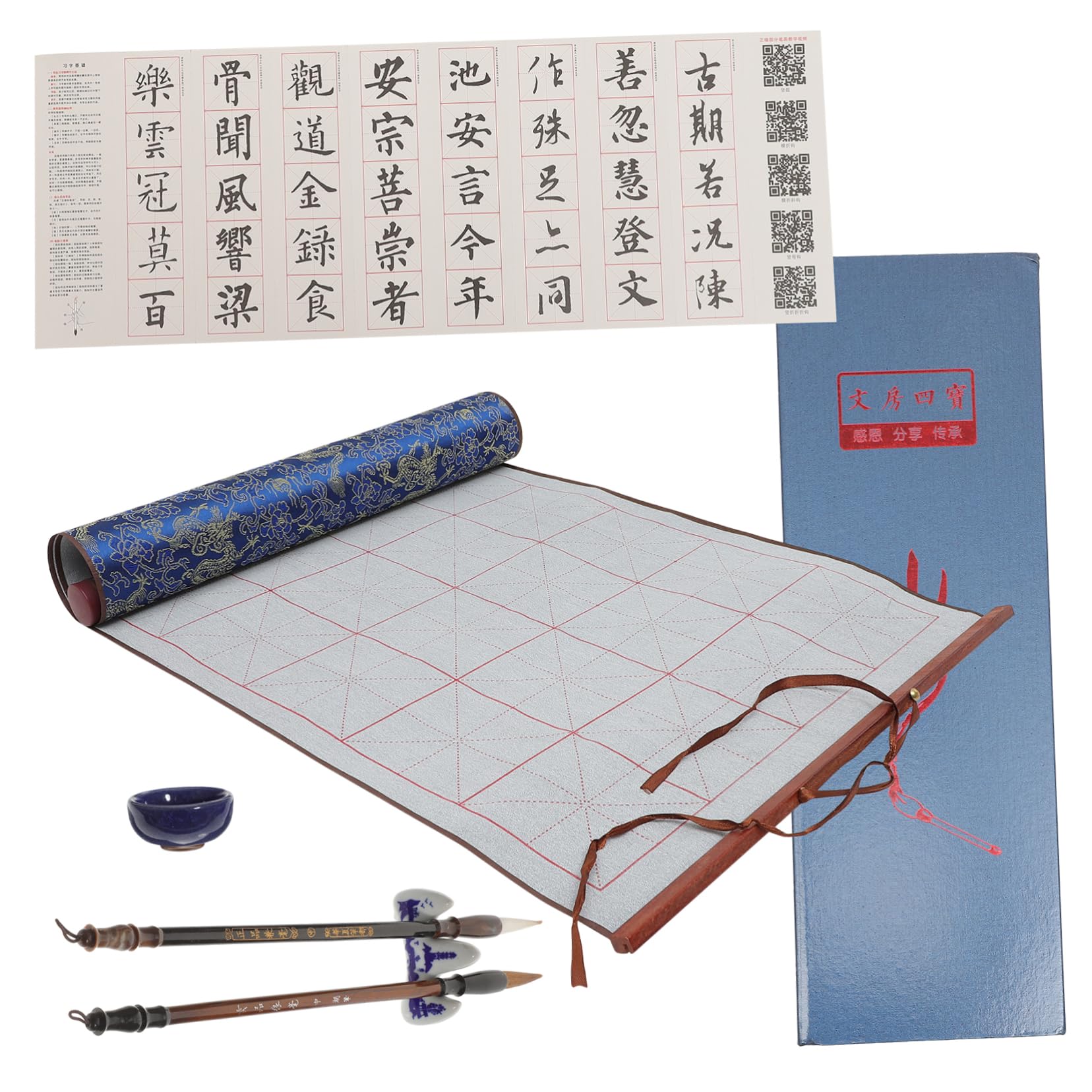 Housoutil Set Panno Calligrafia Riutilizzabile per Principianti, Blu, 1 Box