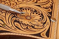 Vista 6 de Biselador de ángulo liso Herramienta de estampado de cuero Juego de biselado 4 unids Sellos biseladores de corte inferior 304 de acero inoxidable