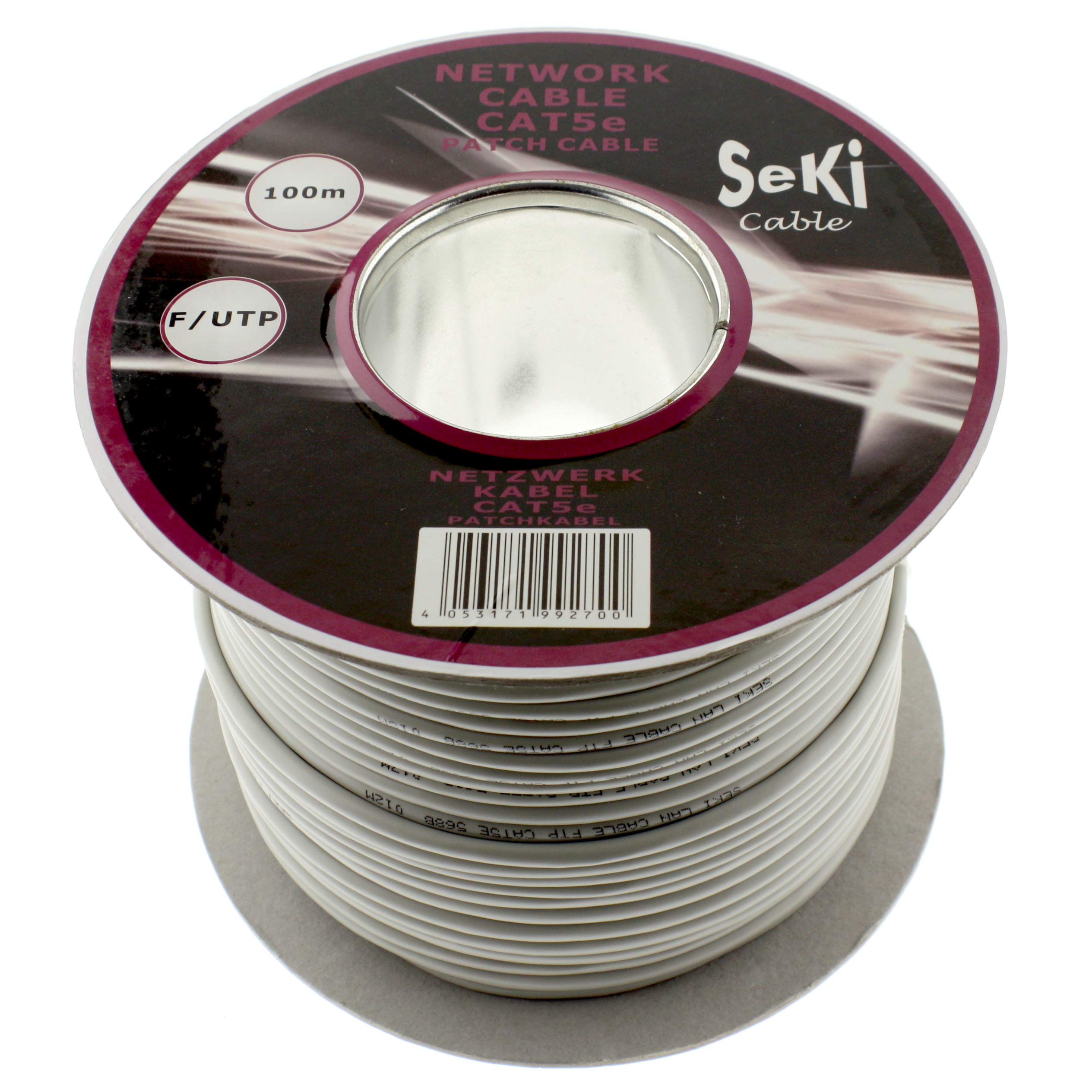 SeKiNetwork Cable Cat. 5e 100 m F/UTP Patch Cable LAN Ethernet Cable Cat5E Cat. 5e Patch Cable 100 m