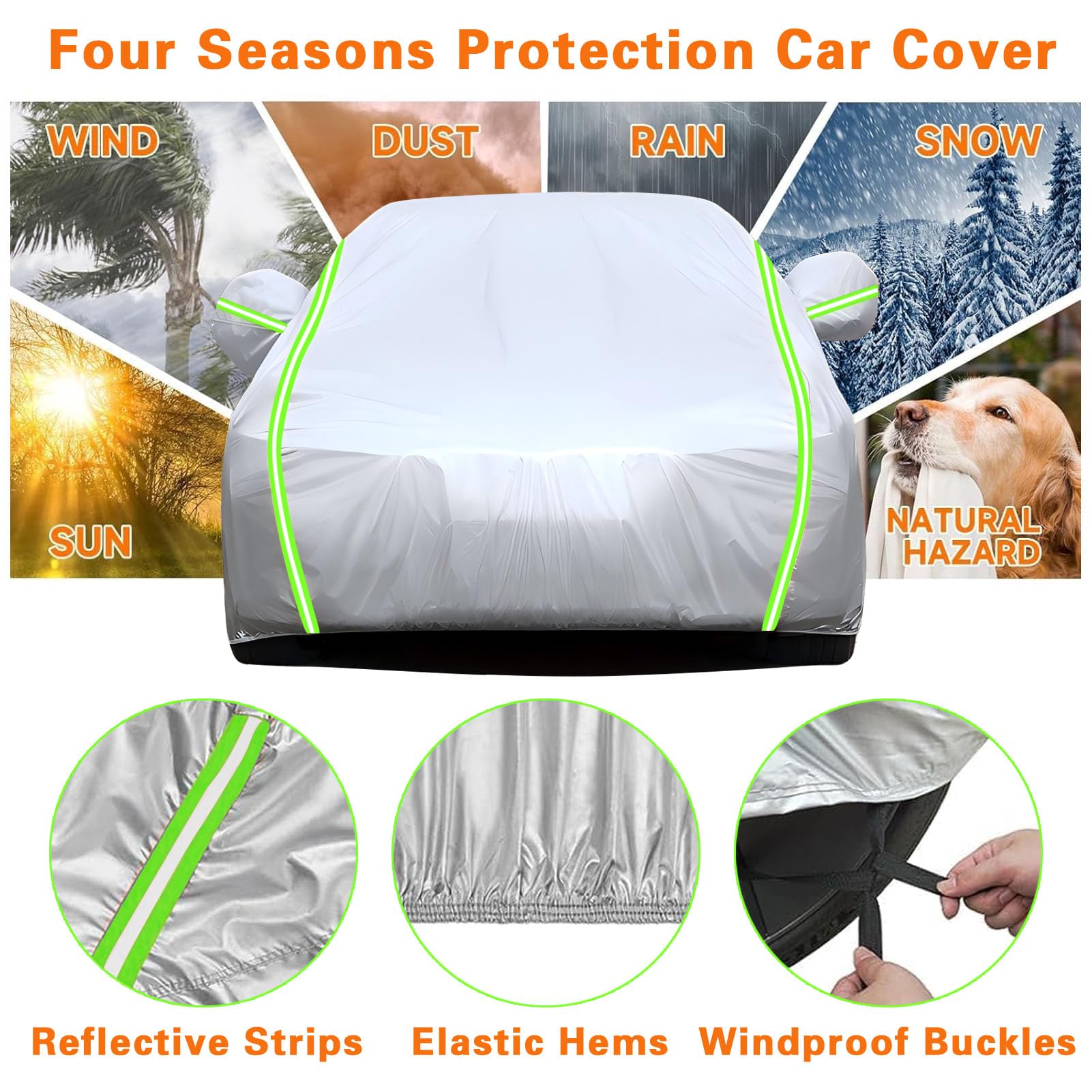 Funda Coche Impermeable para Datsun 1200 Sedan 1970-1973 Funda de Coche Resistente a los Rayos UV Antipolvo y Antiarrañazos–Protección Total para Interior y Exterior