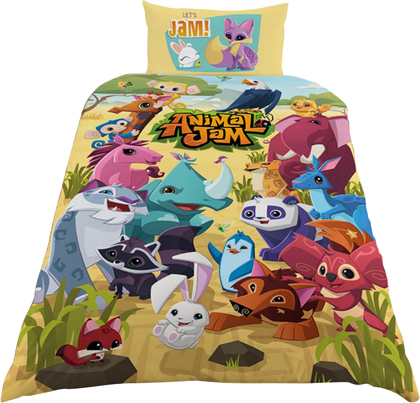 Pokemon Catch' Single Duvet SetRepeat Pattern Design, 100 Polyester Microfibre, MultiColour