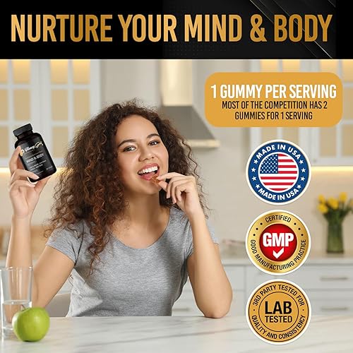 Miniatura 7 de Gomitas de hongos para la mente y el cuerpo, 30 unidades con sabor a naranja, suplemento de melena de león, vitaminas gomosas que promueven la