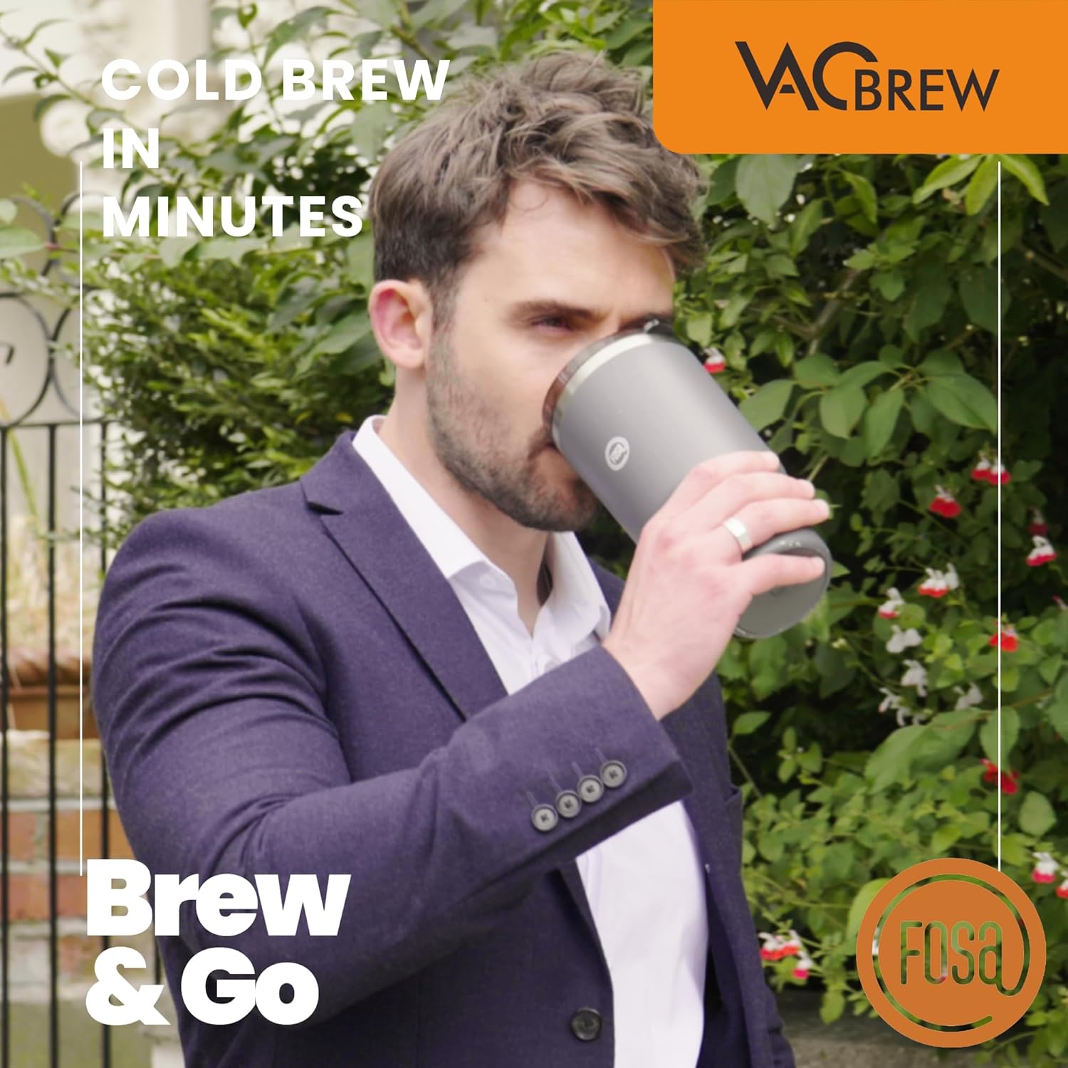 FOSA VacBrew - The Ultimate Hot & Cold Brew Vacuum Coffee Maker with Dual-Use Carafe + Vacuum Pump + SUS Mug