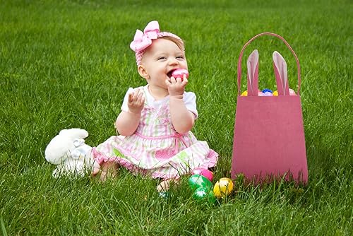 Miniatura 5 de Easter Bunny Bag, with Dual Layer Bunny Ears Design, Excellent for Carrying Eggs, Candy, Gifts