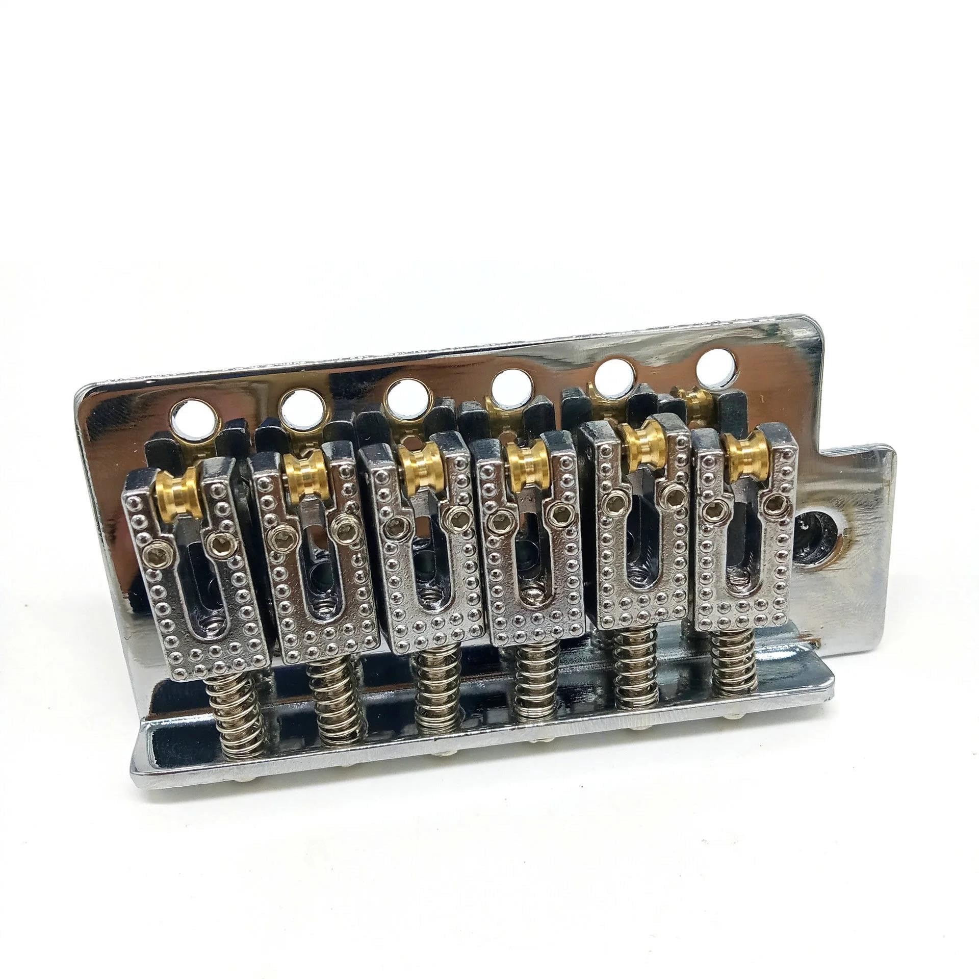 Set Ponti Per Chitarra Ponte tremolo a sella piatta a 6 corde per chitarra elettrica FD ST Ricambi e accessori Oro Argento Nero(Silver)