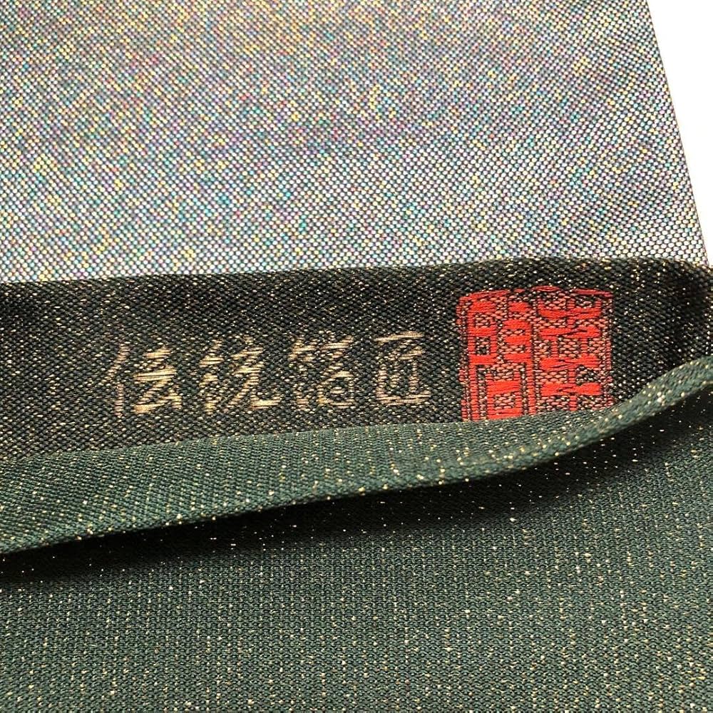 袋帯 螺鈿箔 絵画 引き箔 正絹 AO-4312 袋帯 旭峯 金彩螺鈿 引き箔 美しい花模様に蝶 O-3022 | リユース