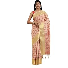 MIMOSA Womens Patola Art Silk Saree with Blouse Piece 5362-2872-SD-HWT
