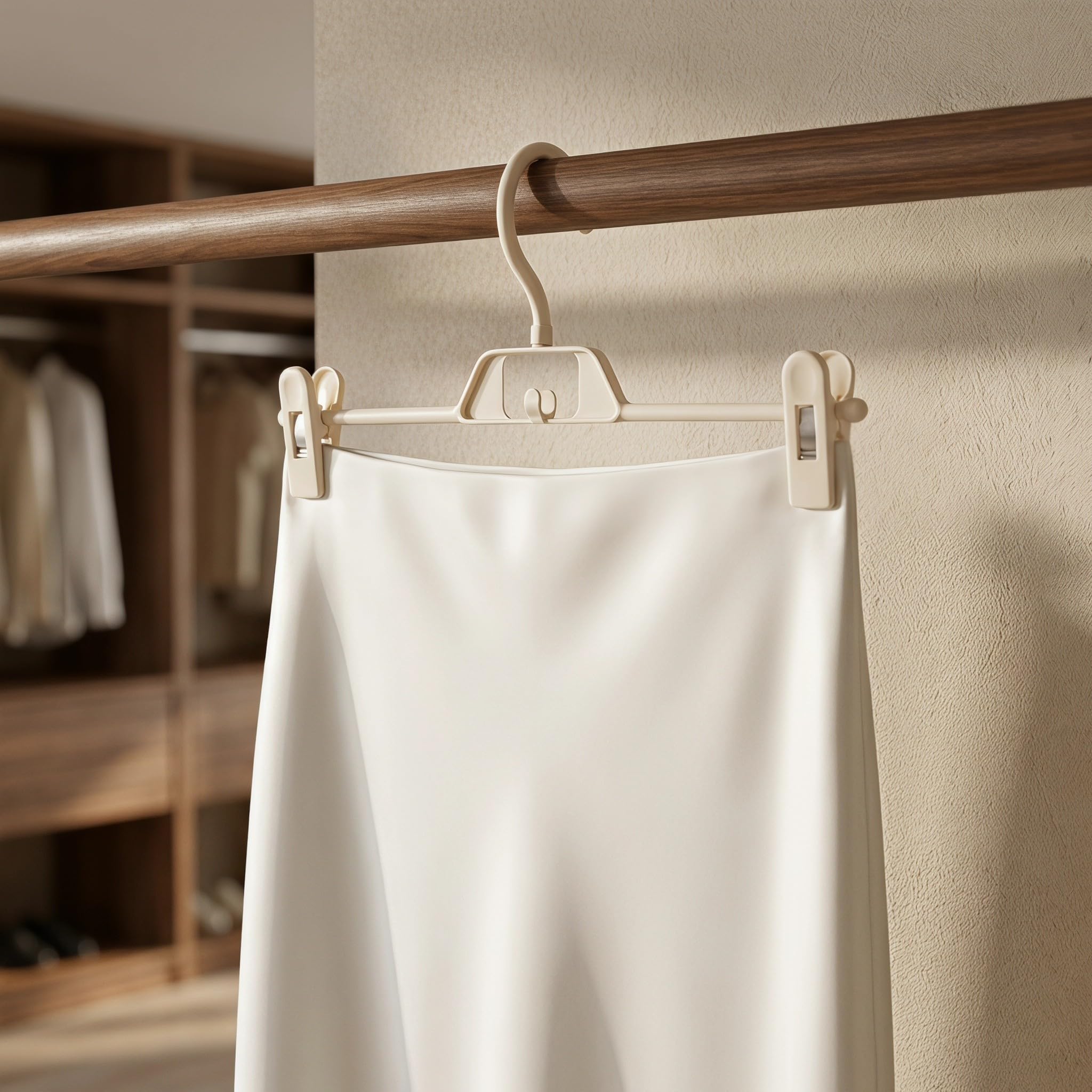 Lurrose 10 grucce per pantaloni: grucce in plastica antiscivolo per jeans/g | Organizzatori salvaspazio per armadi per jeans, vestiti per bambini, indumenti per adulti, ideali per asciugatura, viaggi, ca
