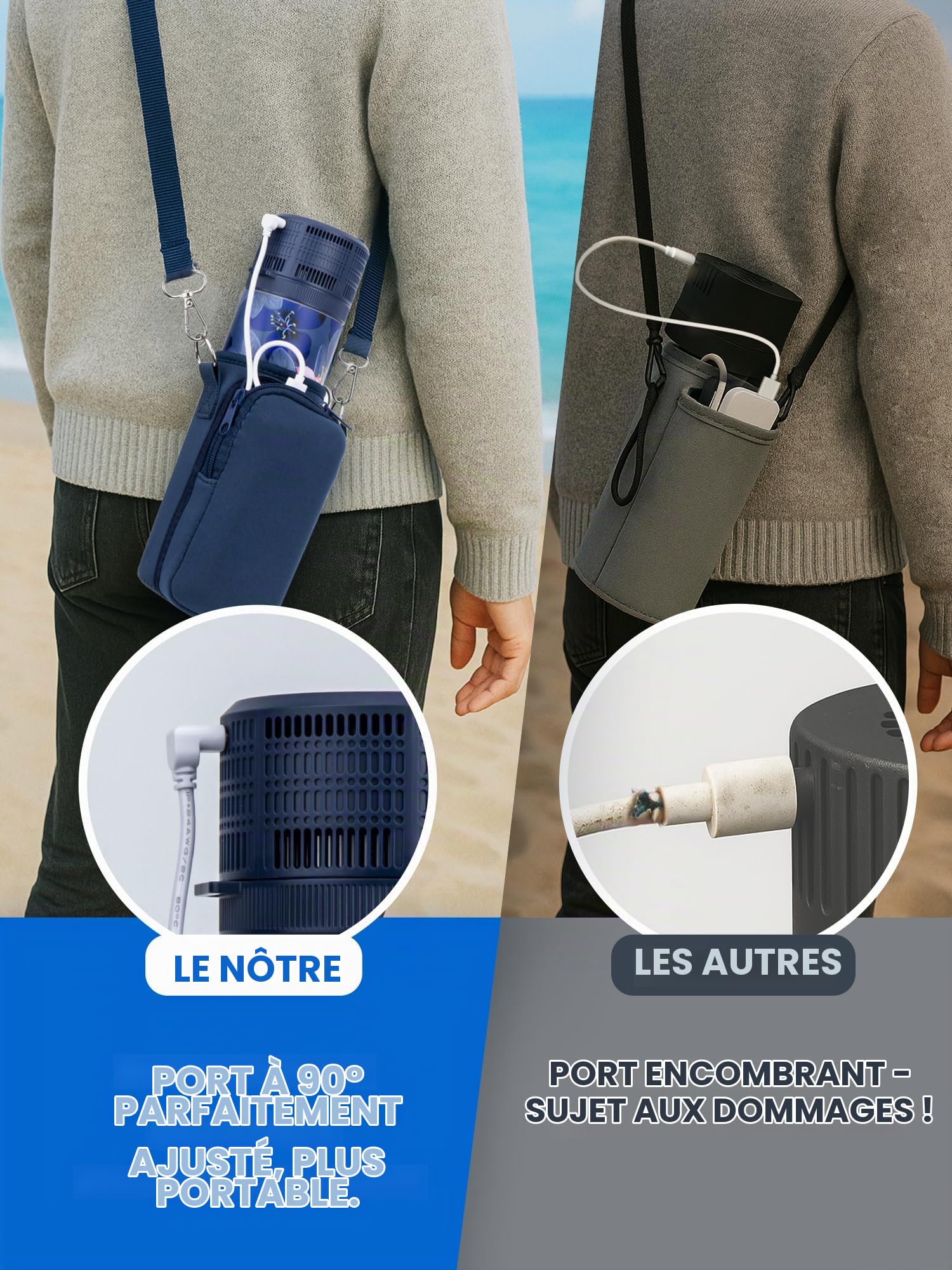 YOUSHARES Pochette Isotherme Insuline, Réfrigérateur Insuline Bouteille Réfrigérée Stylo d'Insuline Voyage 2-8℃ Affichage la Température, Boîte Glacière Électrique USB Transport Médicament, Magnolia