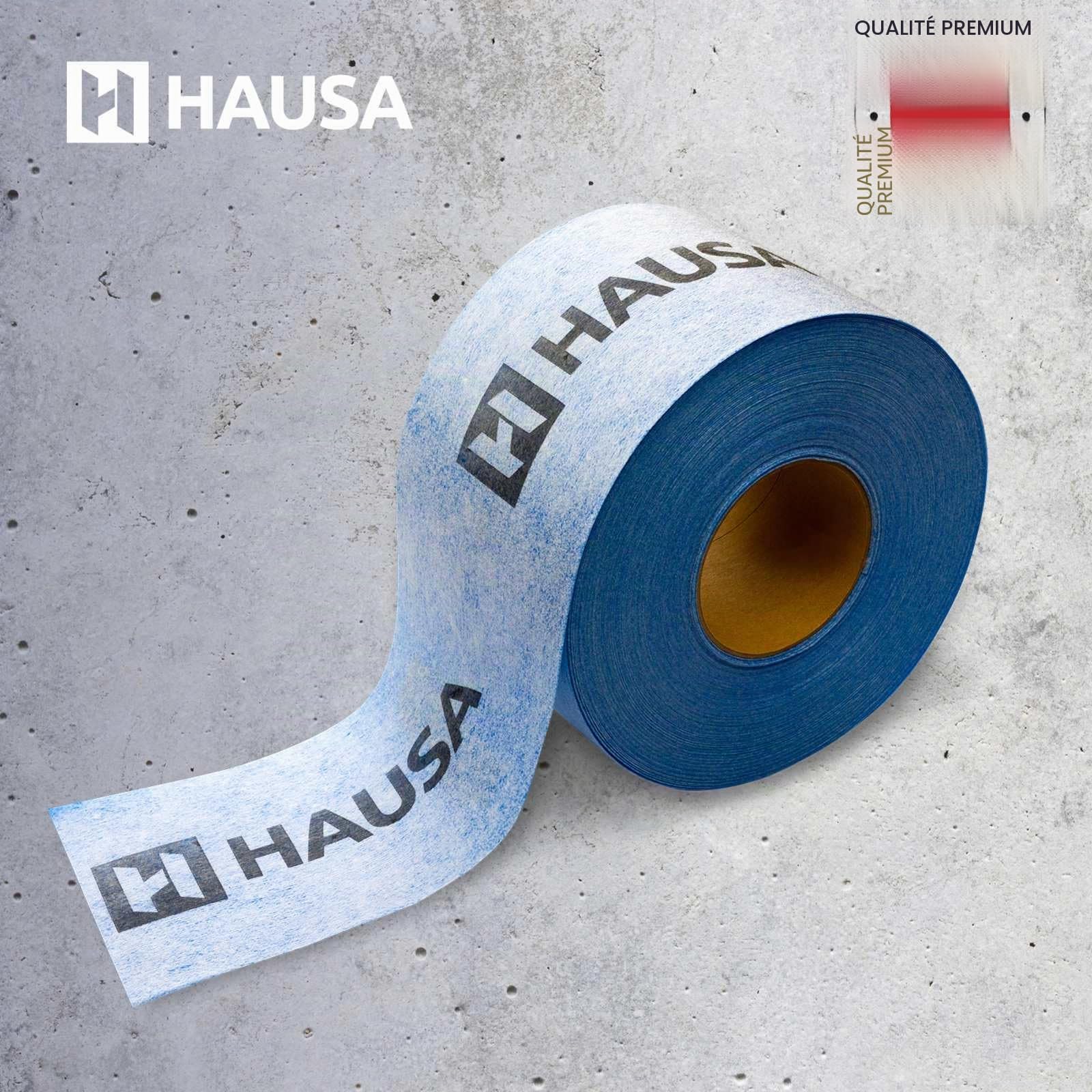 Hausa Ruban d'étanchéité PRO3 pour carrelage - 120 mm de large - Étanche - Pour l'intérieur et l'extérieur - Pour pièces humides, sanitaires, salle de bain, douche, terrasse, balcon, 50 m
