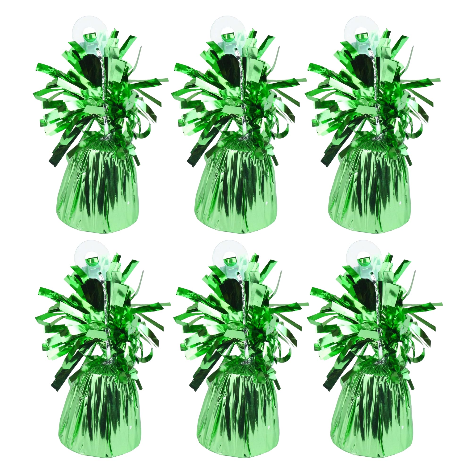 Foil Balloon Weights for Helium Balloons | Metallic Foil Balloon Holder | Birthday Parties, Events & Wedding Celebrations Decoration Accessory (Green, Pack of 6)