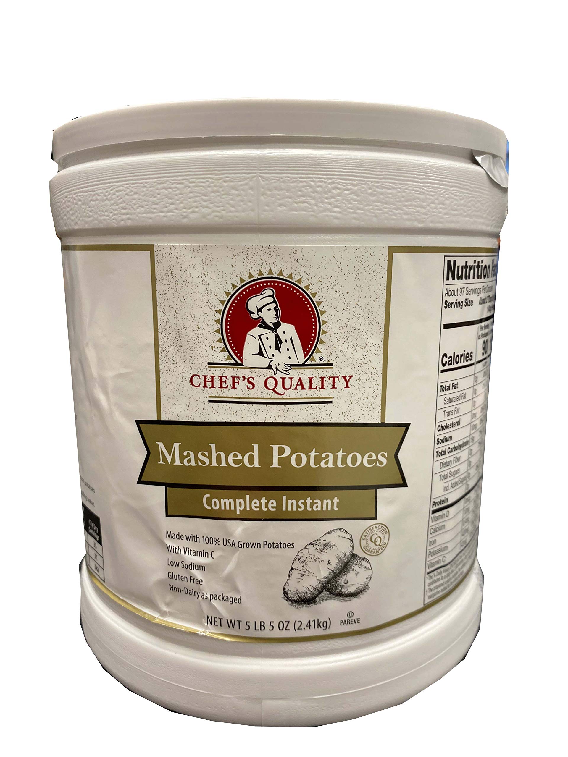 Mashed Potatoes. Complete Instant. USA Grown. Kosher - Pareve (5 lb and 5 oz)