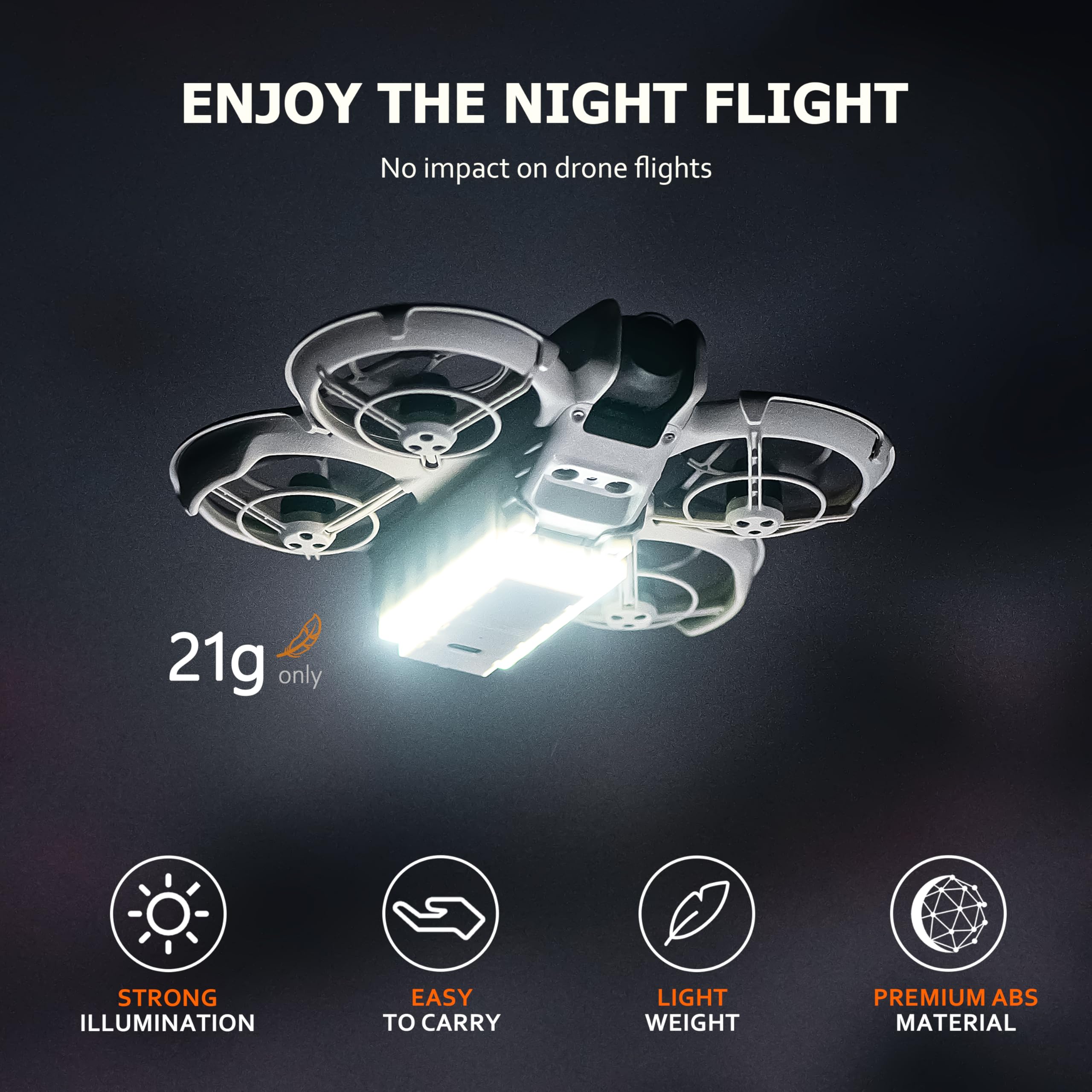 STARTRC Neo podwozie składane, przedłużone nogi z lampkami błyskowymi LED, podwozie do DJI Neo akcesoria