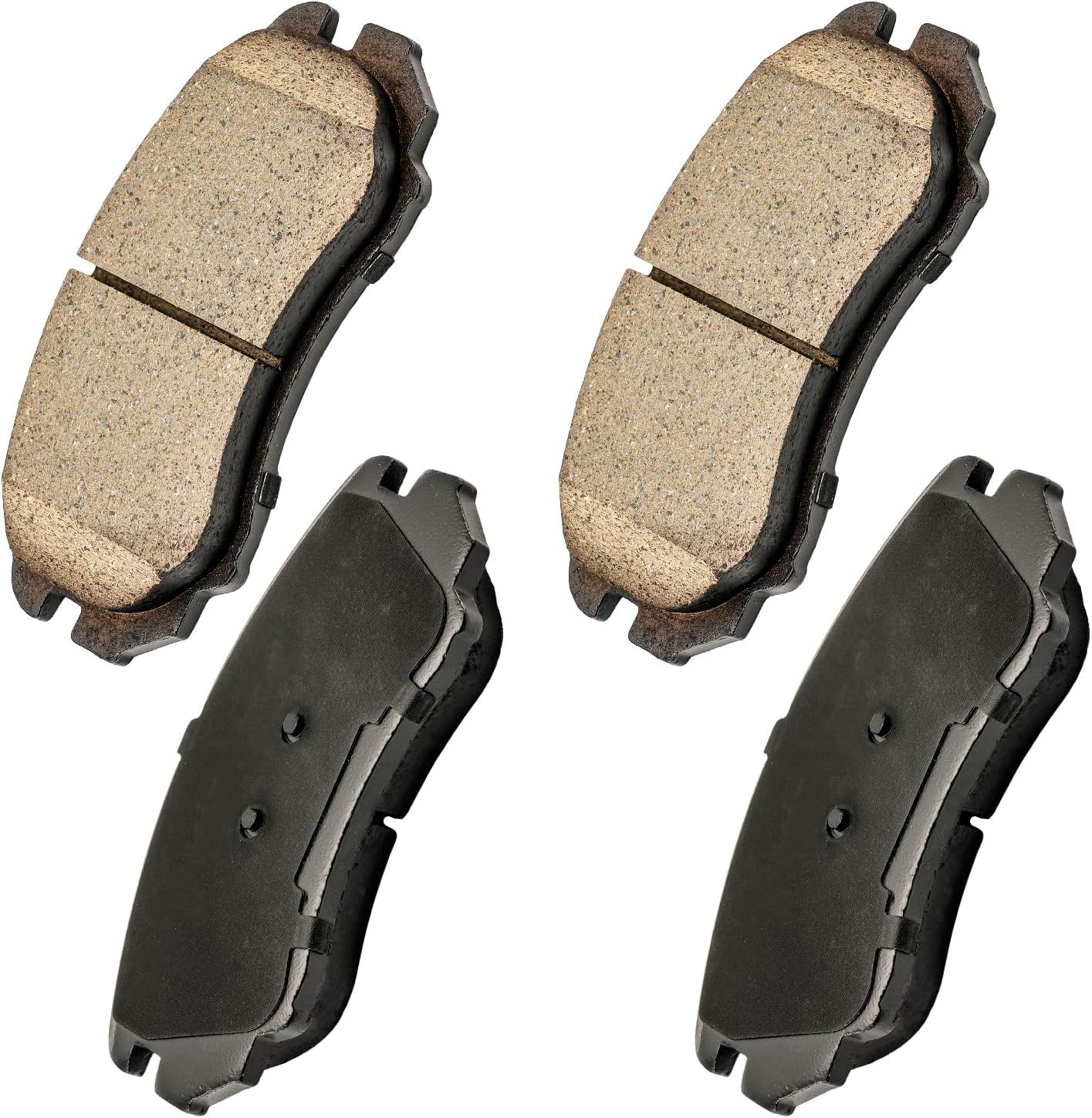 PHILTOP Ceramic Front Brake Pads For Hyundai Tiburon 2003-2008, 4 Pcs replace # D924